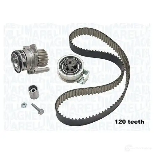Комплект ремня ГРМ с помпой MAGNETI MARELLI 4MOHK KWP0 477K2 1024669 341404770002