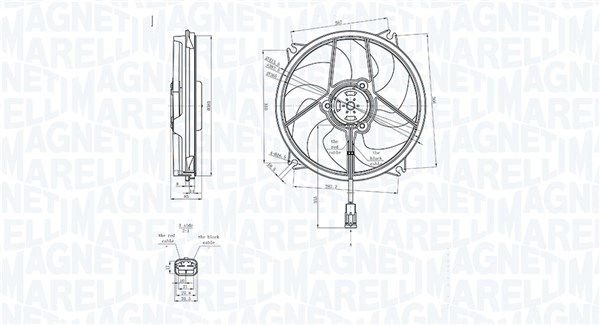 Вентилятор радиатора MAGNETI MARELLI 1440274635 069422839010 Q7 HLDH