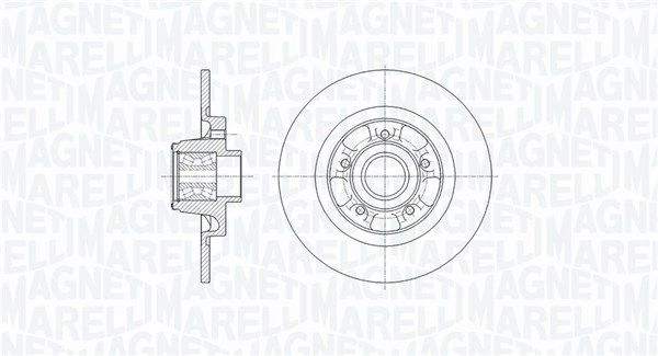 Тормозной диск MAGNETI MARELLI 1440275017 361302040651 519 IJ