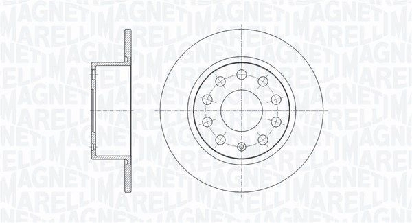 Тормозной диск MAGNETI MARELLI LHEO 159 361302040656 1440275022 изображение 0