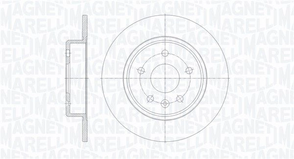 Тормозной диск MAGNETI MARELLI 1KNY XBS 361302040657 1440275023 изображение 0