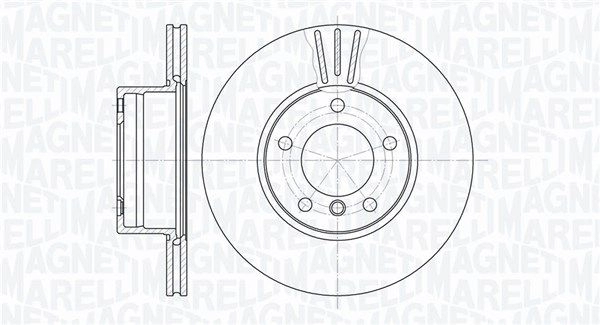 Тормозной диск MAGNETI MARELLI 1T 38GY4 361302040662 1440275028 изображение 0