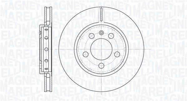 Тормозной диск MAGNETI MARELLI 1440275035 DG6 V7 361302040669
