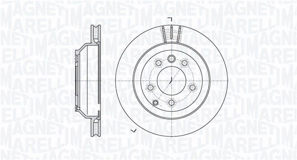 Тормозной диск MAGNETI MARELLI 1440275047 I 584E 361302040681