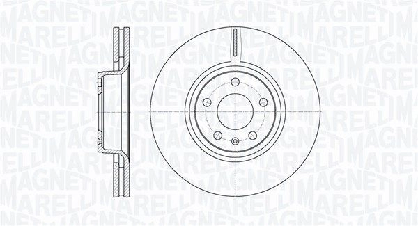 Тормозной диск MAGNETI MARELLI 361302040687 1440275053 8D 5ON изображение 0