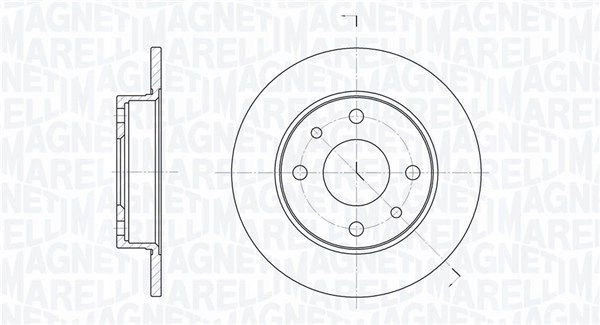 Тормозной диск MAGNETI MARELLI 361302040700 1440275066 E1UL J6Q изображение 0