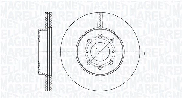 Тормозной диск MAGNETI MARELLI 361302040701 1440275067 V2WD M изображение 0