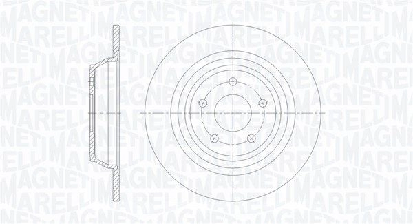 Тормозной диск MAGNETI MARELLI 361302040702 1440275068 AR4E Z изображение 0