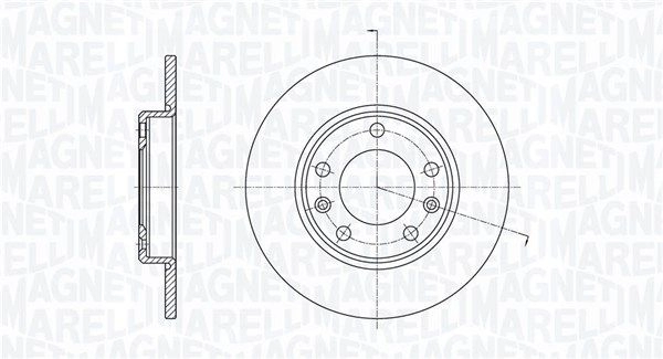 Тормозной диск MAGNETI MARELLI 1440275070 K FNLH3 361302040704 изображение 0