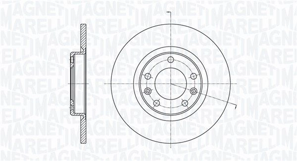 Тормозной диск MAGNETI MARELLI 1440275076 361302040711 SLP9 KK изображение 0