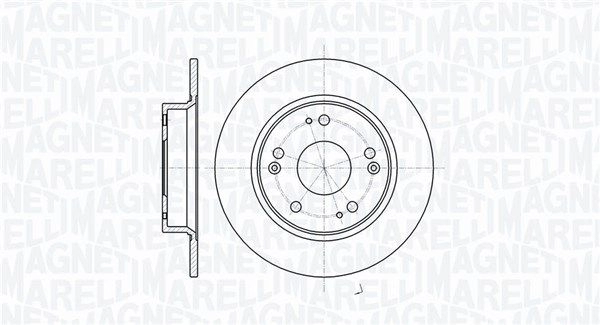 Тормозной диск MAGNETI MARELLI 361302040723 QW A2WD 1440275088 изображение 0