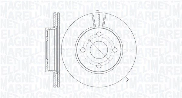 Тормозной диск MAGNETI MARELLI 6 RHR3Q1 361302040738 1440275103