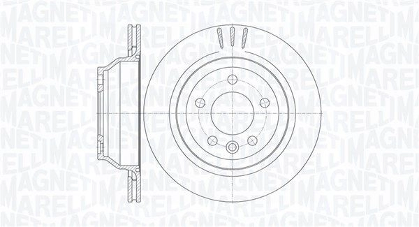 Тормозной диск MAGNETI MARELLI 361302040739 WRS QJ 1440275104