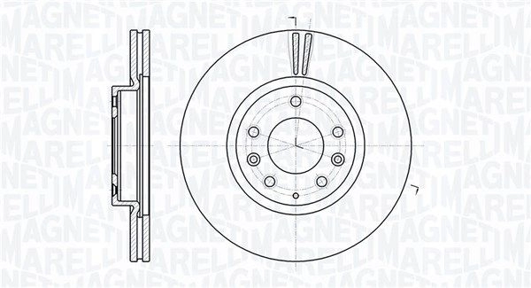 Тормозной диск MAGNETI MARELLI 361302040754 YL3 VK 1440275115