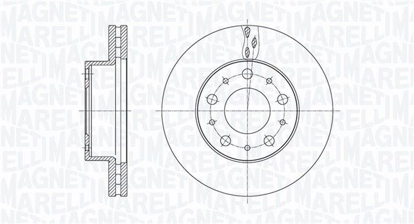 Тормозной диск MAGNETI MARELLI 361302040795 1440275155 EX QR19Z изображение 0