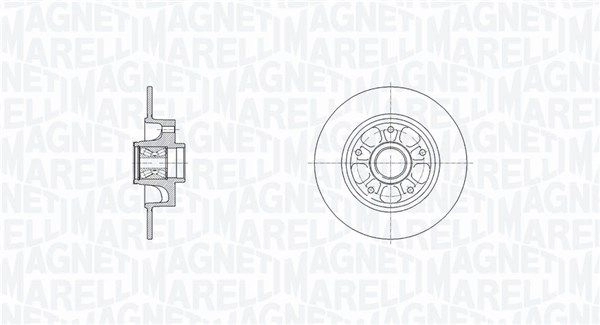 Тормозной диск MAGNETI MARELLI ZQV8SO E 361302040819 1440275179