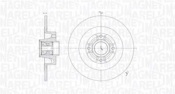 Тормозной диск MAGNETI MARELLI 6 55BO 361302040820 1440275180
