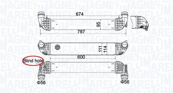 Интеркулер MAGNETI MARELLI 351319205850 ICA KYL 1440274414 изображение 0
