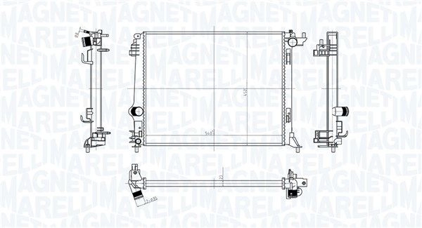 Радиатор охлаждения двигателя MAGNETI MARELLI 350213207500 1440274470 EN14 Z6 изображение 0