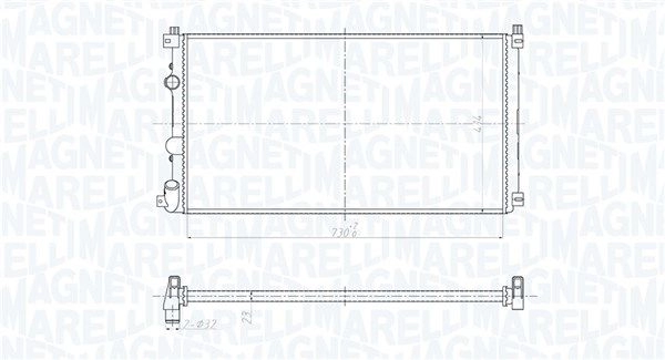 Радиатор охлаждения двигателя MAGNETI MARELLI 350213209500 G QGPWMU 1440274489