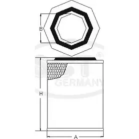 Воздушный фильтр SCT GERMANY SB 3005 2N1FD 1909043 C KS6I2Y изображение 0