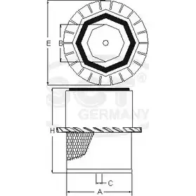 Воздушный фильтр SCT GERMANY DCWQD 0 SKTGV0P SB 3132 1909078 изображение 0