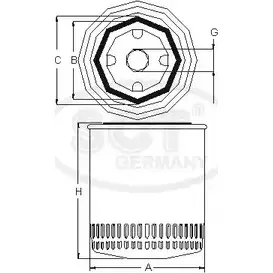 Масляный фильтр SCT GERMANY BUZBHNK 8KN PJA 1910079 SM 826 изображение 0