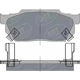 Тормозные колодки, дисковые, комплект SCT GERMANY SP 150 PR 1910161 YBV7MP0 201 93 изображение 0