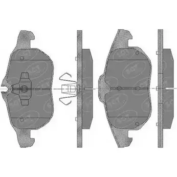 Тормозные колодки, дисковые, комплект SCT GERMANY SP 431 PR OC9DN1I 23402, 23403 1910441