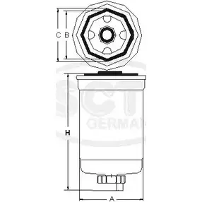 Топливный фильтр SCT GERMANY ST 356 H 5AK6 LDE62 1910847 изображение 0