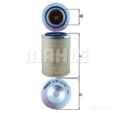 Воздушный фильтр MAHLE ORIGINAL LX 99 7715934 6 2358020 YHSHHE изображение 0