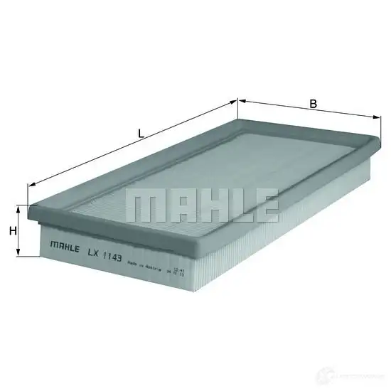 Воздушный фильтр MAHLE ORIGINAL 2356820 LX 1143 7 6554141 Z0YKXXG изображение 0
