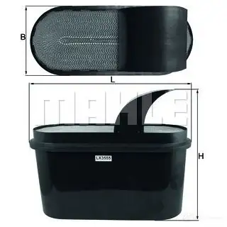 Воздушный фильтр MAHLE ORIGINAL 2357489 7 2407220 LX 3555 X72M08
