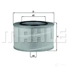 Воздушный фильтр MAHLE ORIGINAL 7 9622408 2357621 A57LHHQ LX 507