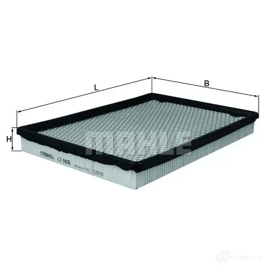 Воздушный фильтр MAHLE ORIGINAL 2356979 LX 1636 HW3YRP 7235 9701 изображение 0