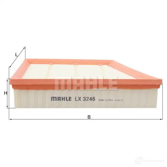 Воздушный фильтр MAHLE ORIGINAL 705864 85 LX 3246 2357419 JNQEDIY изображение 4