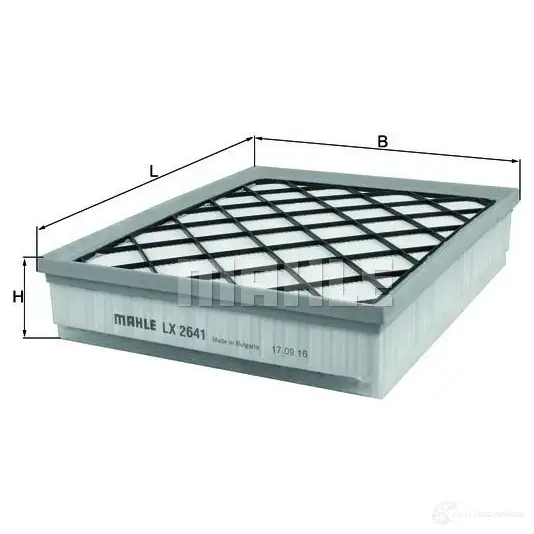 Воздушный фильтр MAHLE ORIGINAL LX 2641 2357246 7 0383833 HOZH7T - Изображение 1