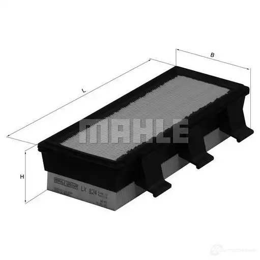 Воздушный фильтр MAHLE ORIGINAL D3W5GI5 LX 824 768866 18 2357894 изображение 0