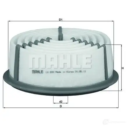 Воздушный фильтр MAHLE ORIGINAL JK4TAT 2357902 79 886136 LX 833