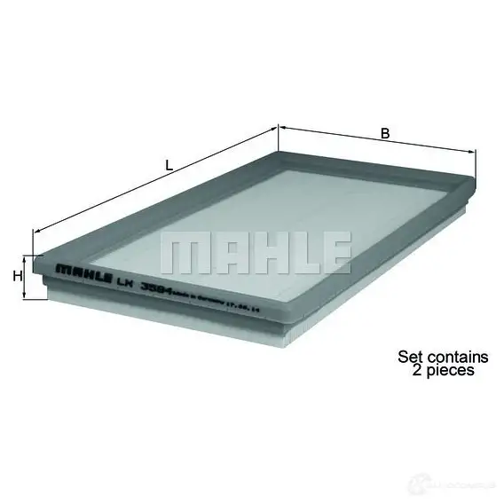 Воздушный фильтр MAHLE ORIGINAL 7234327 7 2357495 LX 3594/S HV56AFF изображение 0