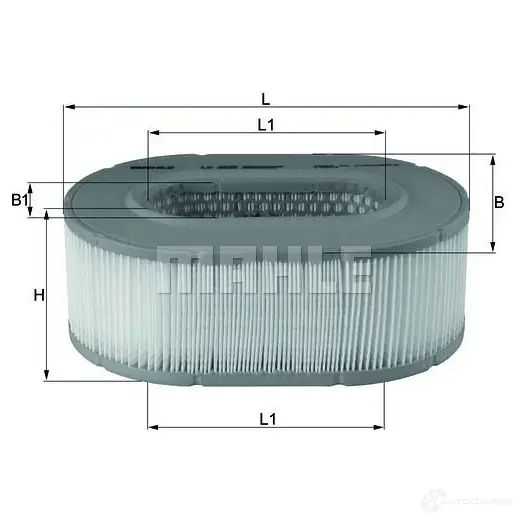 Воздушный фильтр MAHLE ORIGINAL LX 2535 2357222 QLZH7 705143 44 изображение 0