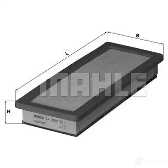 Воздушный фильтр MAHLE ORIGINAL LX 2637 92ZMXRK 2357241 70 510327