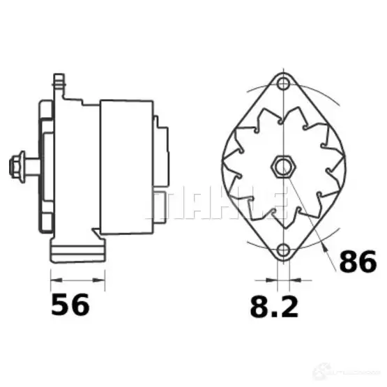 Генератор MAHLE ORIGINAL 11.203.332 MG 313 2358280 11203332 изображение 0