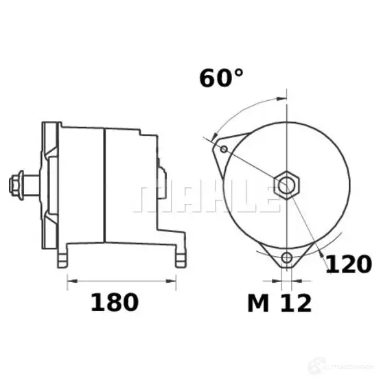 Генератор MAHLE ORIGINAL 11203241 2358105 11.203.241 MG 129 - Изображение 1