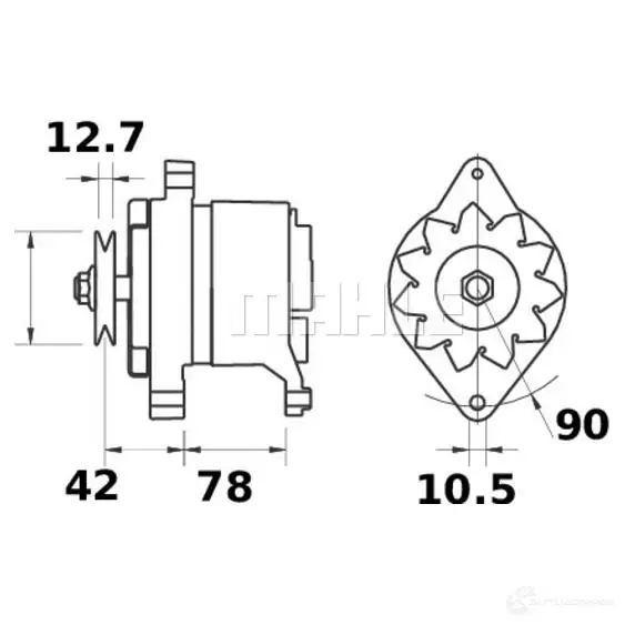 Генератор MAHLE ORIGINAL 11.201.383 mg351 11.203.001 2358310 изображение 0