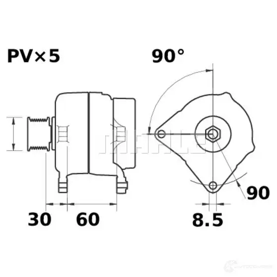 Генератор MAHLE ORIGINAL mg684 11.203.711 2358604 11203711 изображение 1