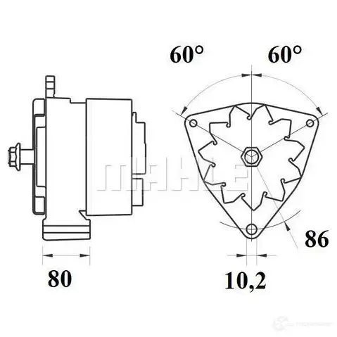 Генератор MAHLE ORIGINAL MG 658 11.201.525 2358584 11201525 изображение 1