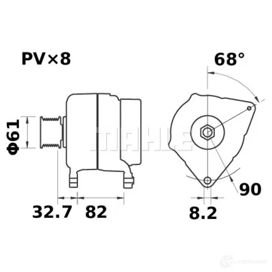 Генератор MAHLE ORIGINAL MG 481 11204394 2358426 11.204.394 - Изображение 1