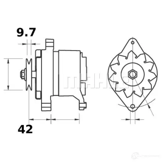 Генератор MAHLE ORIGINAL 11.209.419 2358437 MG 491 11209419 - Изображение 1