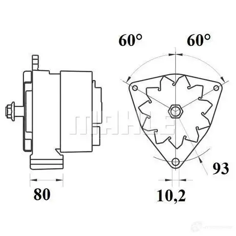 Генератор MAHLE ORIGINAL 2358662 11204987 72423723 MG 773 - Изображение 1